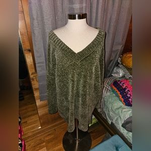 L Express Sweater Dress Sage, Chenille